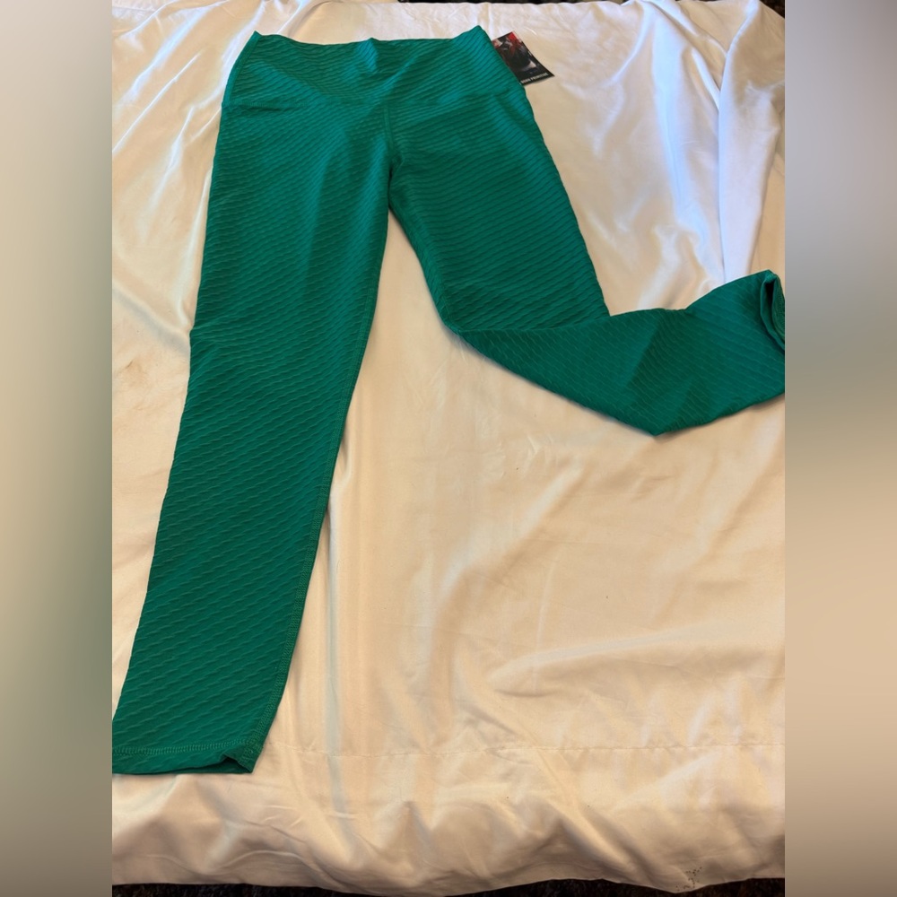 Born Primitive Teal Green Textured Leggings